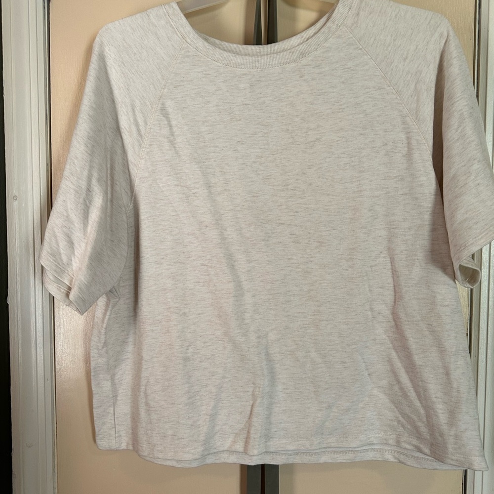 Elegant Cream Women's Short Sleeve Top